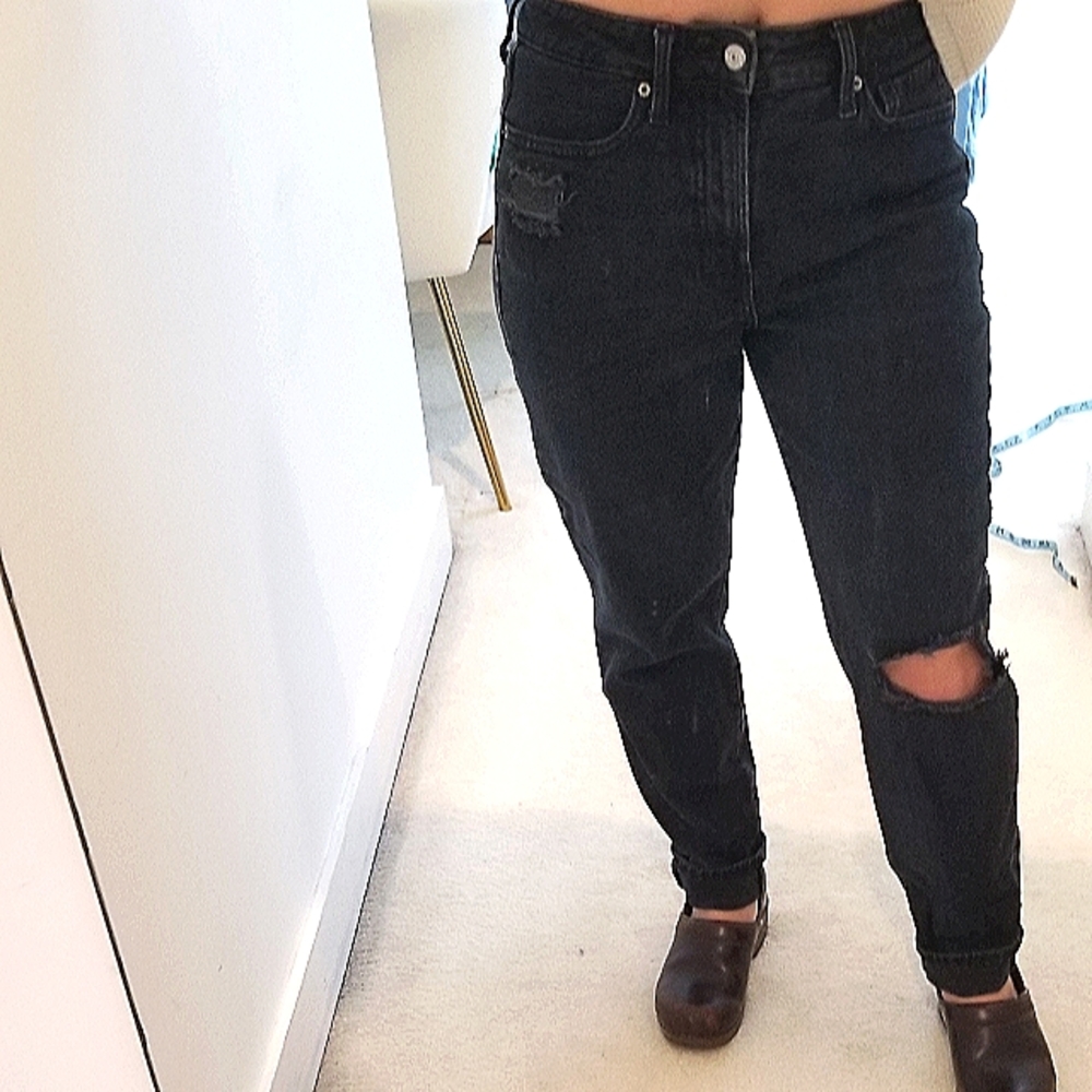 Old Navy OG Straight High Rise Black Jeans
